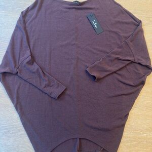 Lulus NWT Chocolate Brown Dolman Sleeve Knit Shirt Top | Size S